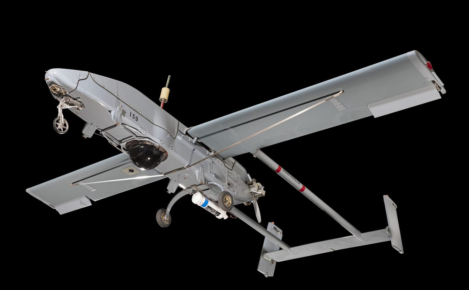 A Pioneer RQ-2A fixed-wing unmanned aircraft