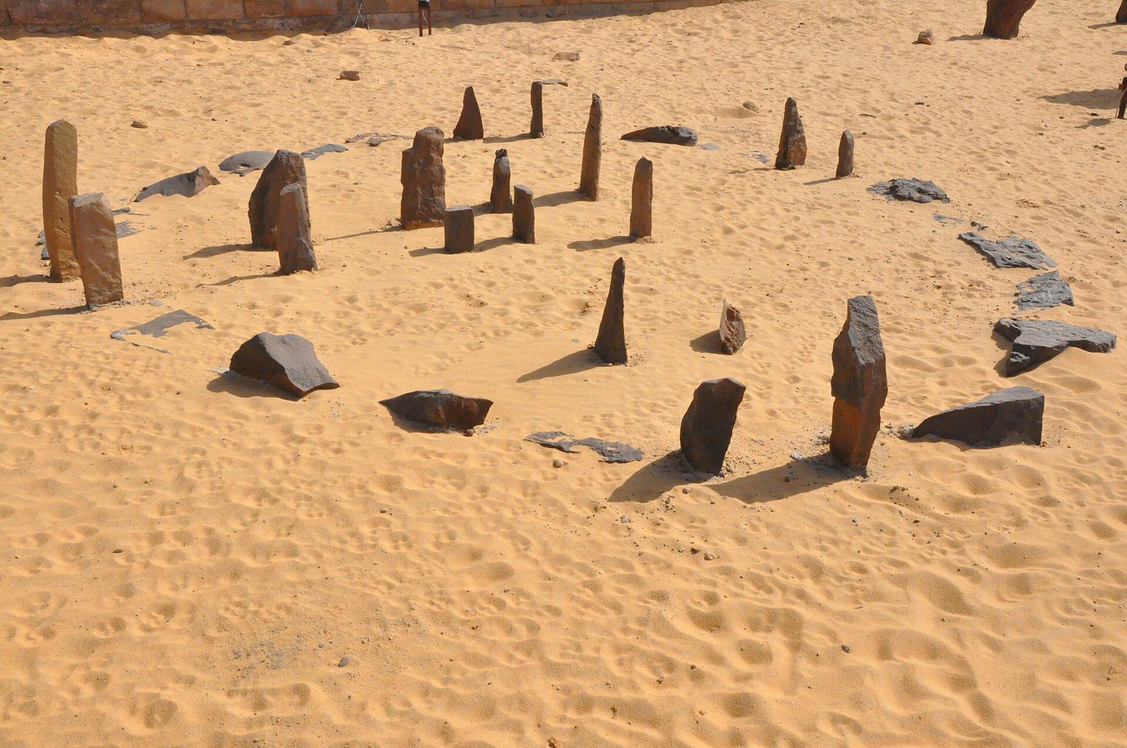 The Nabta Playa calendar circle, reconstructed at the Aswan Nubia Museum